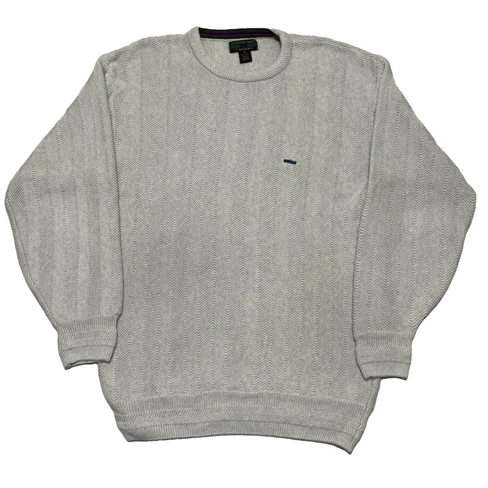 Vintage Colours by Alexander Julian Knit Sweater Thick Cotton Men's Size Medium